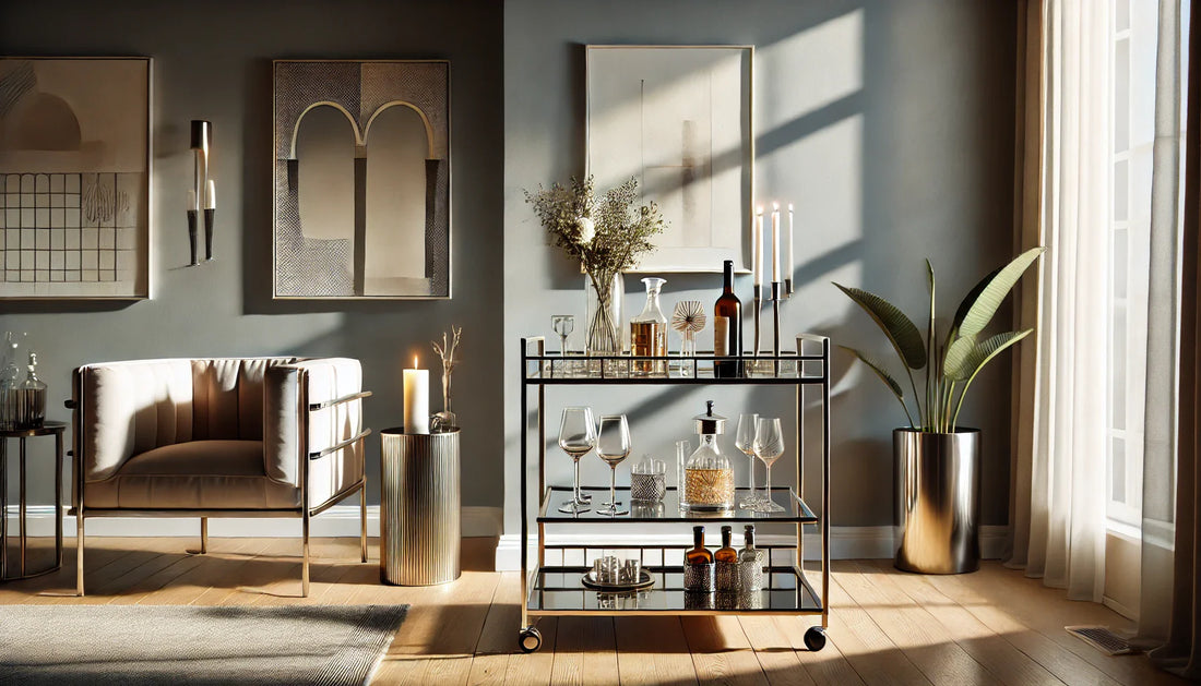 Minimalist Bar Cart Ideas for Entertaining at Home (Drinkware, Accessories)