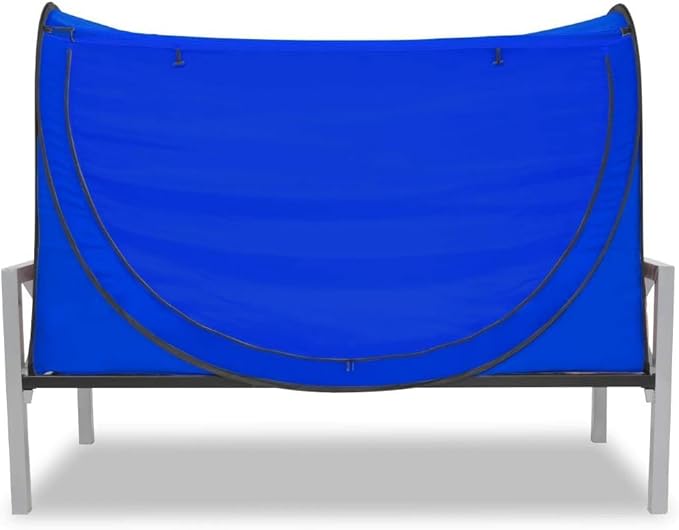 Privacy Pop up Eclipse Bed Tent Bed Drapes (Blue, Queen)