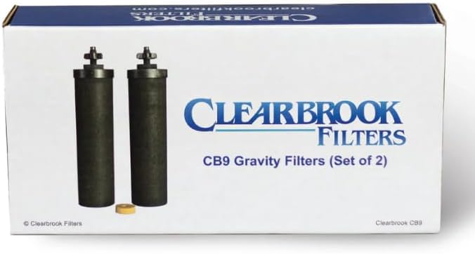 Authentic CB9 Clearbrook 9-Inch Gravity-Fed Water Filter Systems, Replacement For Berkey BB9-2 High-Performance Water Filtration, No Electricity Needed (Set of 2)-Ruum Studio Home