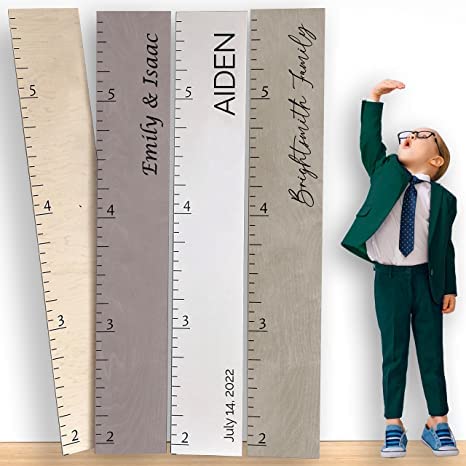Personalized Growth Chart for Wall - Kids Height Ruler, Wooden Growth Chart for Kids, Wall Ruler for Kids Height Measurement and Height Growth Chart for Home - Kids Sizing Chart-Ruum Studio Home