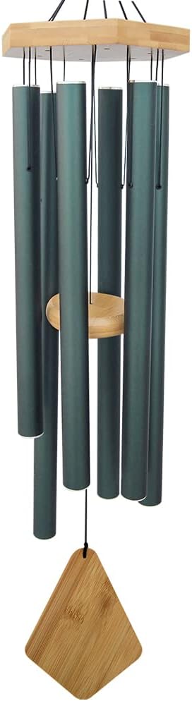 Wind Chimes Outdoor Deep Tone, 36 Inches Large WindChimes Outdoor Sympathy Windchime for Mom/Housewarming/Christmas, Garden Chimes for Outside Decoration. Green-Ruum Studio Home