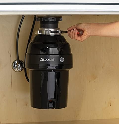 GE Disposall Continuous Feed 1 Horsepower Motor Garbage Disposer, Good for Grinding: Cooked Meat, Beans, & Seeds, Easy Install Kit, Non-Corded, Recommended Families of 4 or More, GFC1020N-Ruum Studio Home