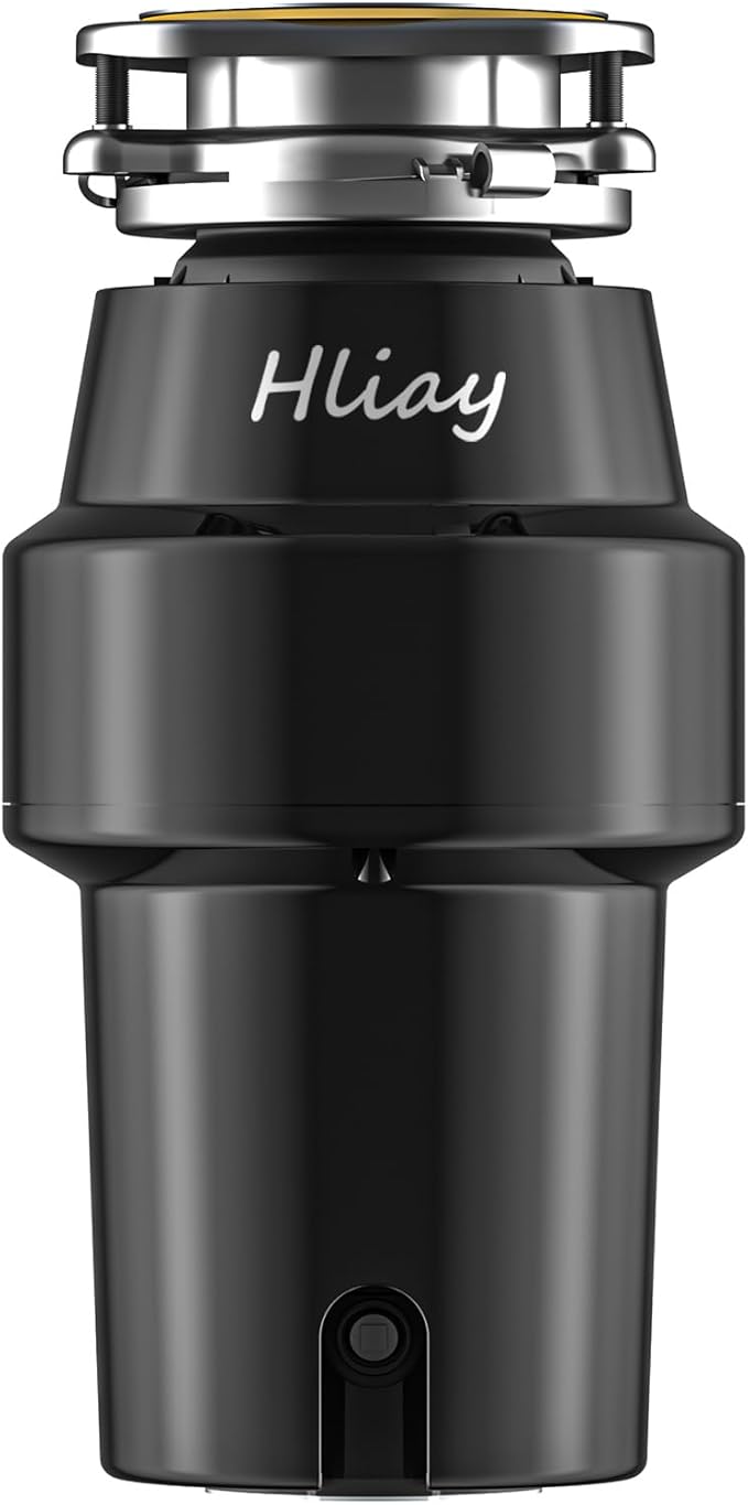 DC Garbage Disposal 3/4 HP Quiet (60dB) with Cord & Dishwasher Hookup for Kitchen Sink Food Waste, 6-Stage Grinding, 3-Bolt, 2700RPM, Continuous Feed, Titanium Stainless Steel, 10-Year Warranty-Ruum Studio Home