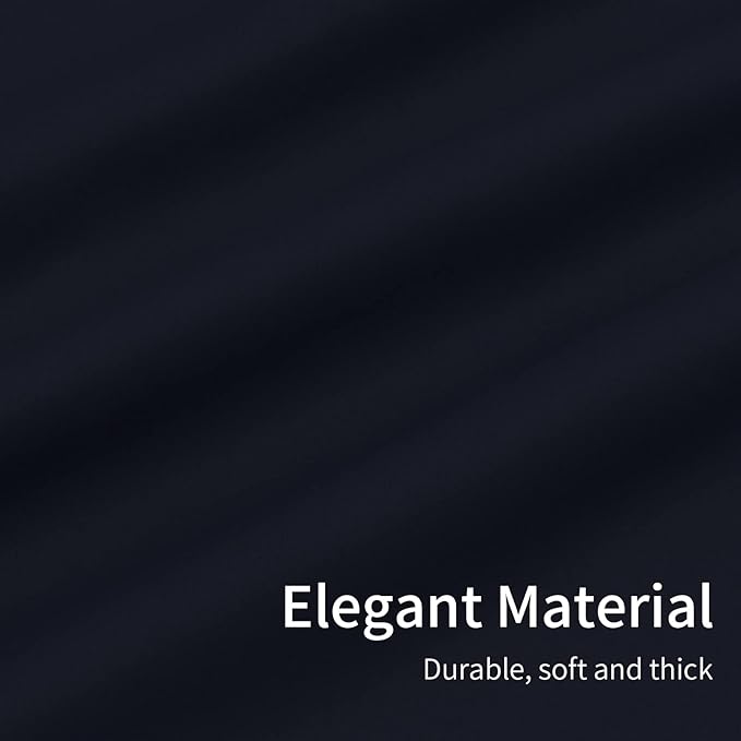 Easy-Going Blackout Curtains for Bedroom, Solid Thermal Insulated Grommet and Noise Reduction Window Drapes, Room Darkening Curtains for Living Room, 2 Panels(46x84 in, Navy)-Ruum Studio Home