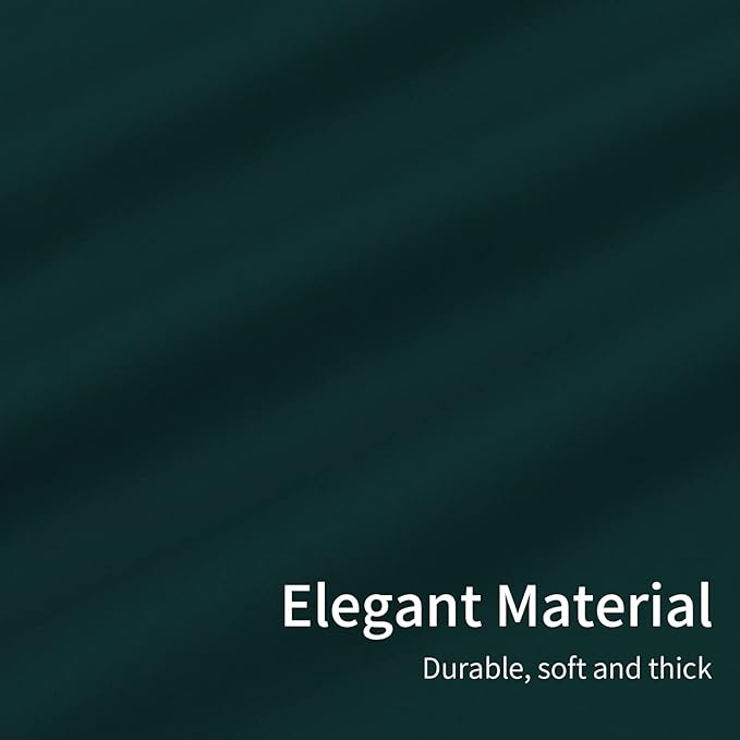 Easy-Going Blackout Curtains for Bedroom, Solid Thermal Insulated Grommet and Noise Reduction Window Drapes, Room Darkening Curtains for Living Room, 2 Panels(46x63 in, Deep Teal)-Ruum Studio Home