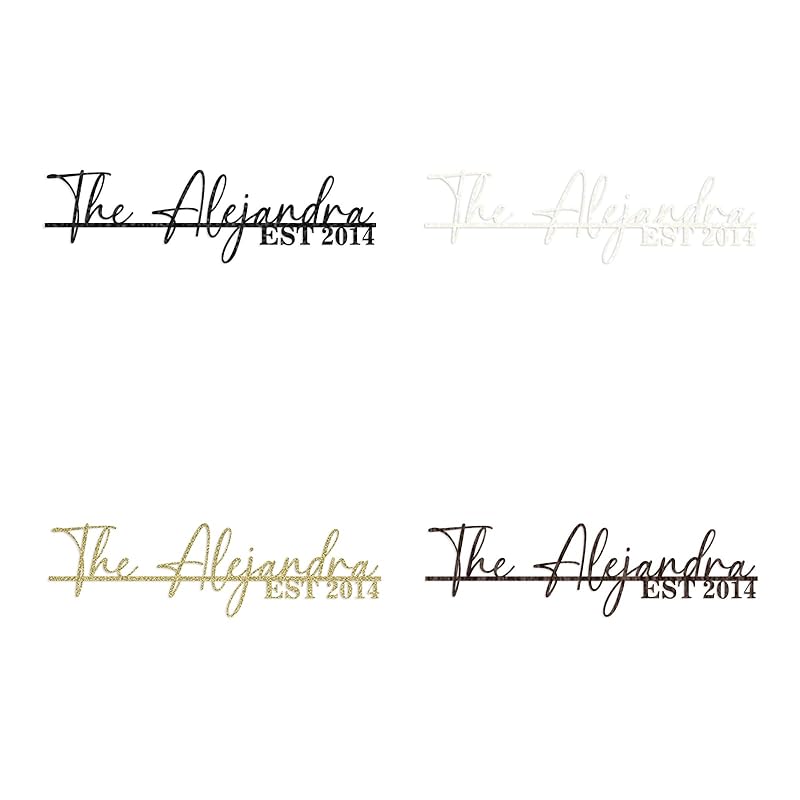 Personalized Family Name Sign | Custom Metal Sign | Metal Wall Art | Last Name Signs for Home | Wall Decor | Split Letter Monogram Sign | Home Letters | Wedding Gift | Housewarming Couples Gift-Ruum Studio Home