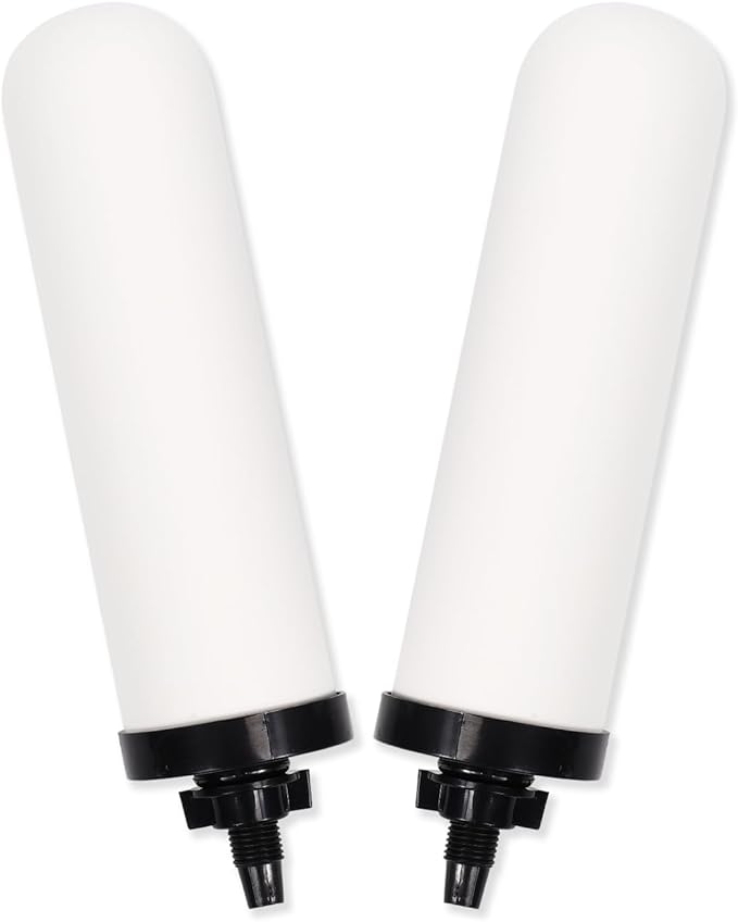 2 Pack 7'' ceramic water filter Candle,7 inch water filter replacement filters with Activated Carbon for Countertop Gravity Water Filter System,Water Cooler Filtration Systems.-Ruum Studio Home