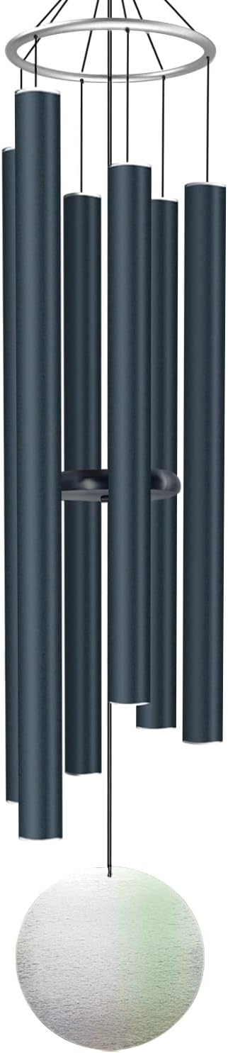 ASTARIN Extra Large Wind Chimes Outdoor Deep Tone,66 Inch Wind Chimes for Outside with 6 Tubes Tuned Relaxing Melody,Memorial Wind Chimes Large for Mom,Garden Decor,Black-Ruum Studio Home