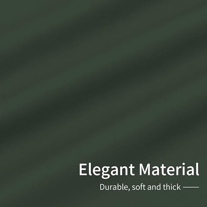 Easy-Going Blackout Curtains for Bedroom, Solid Thermal Insulated Grommet and Noise Reduction Window Drapes, Room Darkening Curtains for Living Room, 2 Panels(42x63 in, Greyish Green)-Ruum Studio Home
