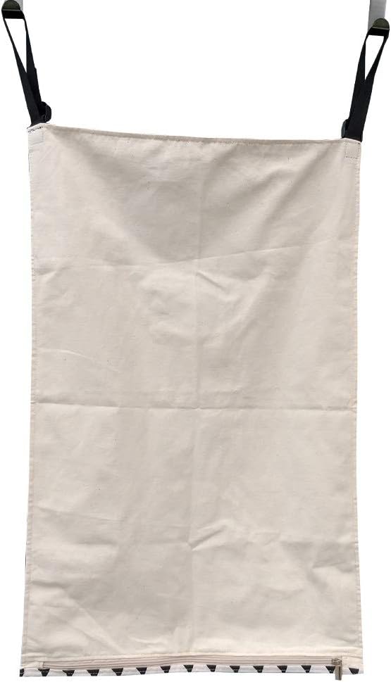 Adjustable Space Saving Door Hanging Laundry Hamper Bag with Stainless Steel Hooks-Ruum Studio Home