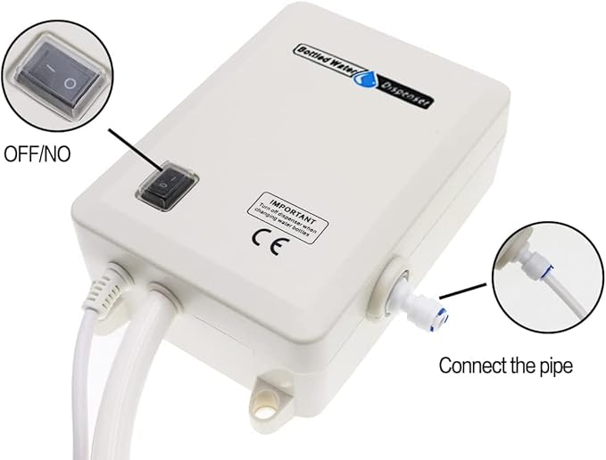 Bottle Water Dispenser Pump System Self-Priming 110V AC US Plug Drinking Water Pump Single Tube Food Grade Suitable for Coffee/Tea Maker, Water Dispenser, Refrigerator, Ice Maker-Ruum Studio Home