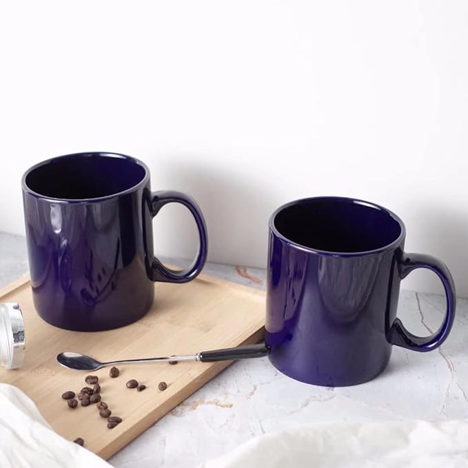 30oz Super Large Ceramic Coffee Mugs Large Handles Set of 2 (Cobalto)-Ruum Studio Home