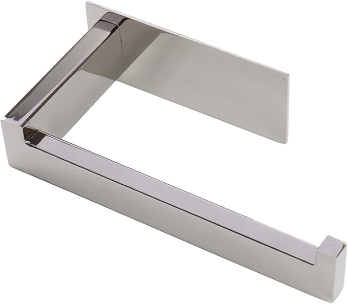 Toilet Paper Holder, Self Adhesive Tissue Holder Stainless Steel Rustproof Paper Roll Holder, No Drilling Easy to Install, Toilet Paper Rack Suitable for Office, Bathroom (Polish Chrome)-Ruum Studio Home