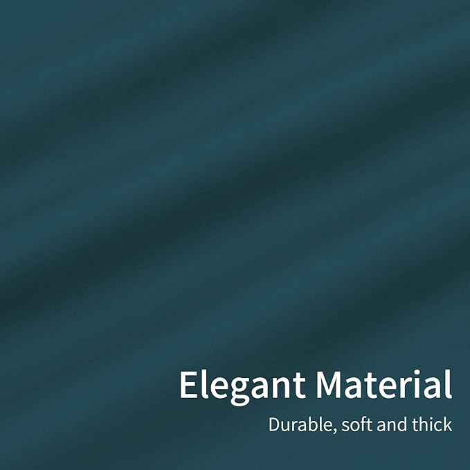 Easy-Going Blackout Curtains for Bedroom, Solid Thermal Insulated Grommet and Noise Reduction Window Drapes, Room Darkening Curtains for Living Room, 2 Panels(46x63 in, Peacock Blue)-Ruum Studio Home