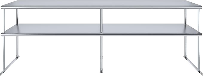 AmGood Double OverShelf Stainless Steel NSF - Many (96" Long x 18" Deep)-Ruum Studio Home