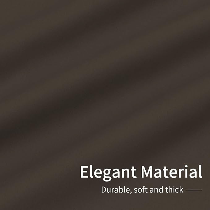 Easy-Going Blackout Curtains for Bedroom, Solid Thermal Insulated Grommet and Noise Reduction Window Drapes, Room Darkening Curtains for Living Room, 2 Panels(42x63 in, Coffee)-Ruum Studio Home
