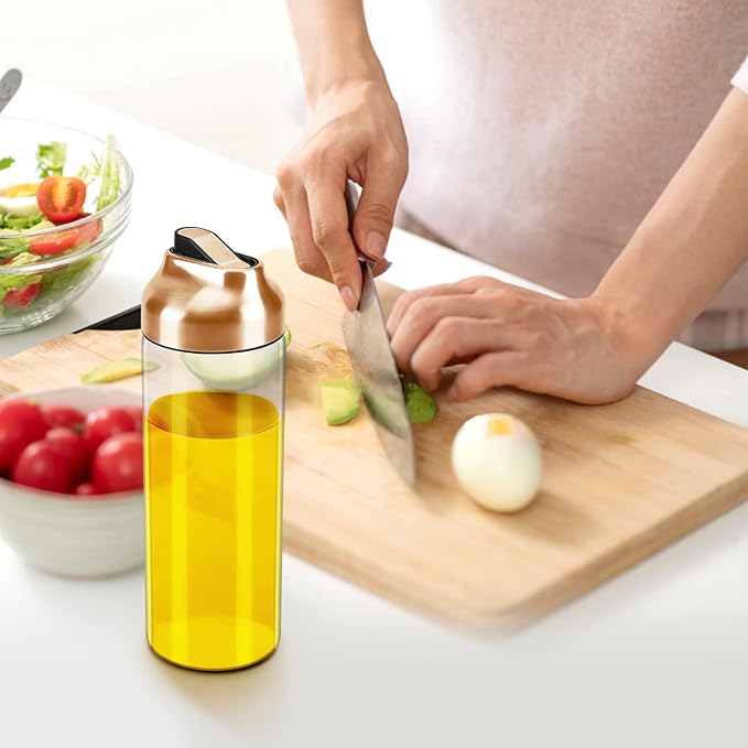 Aelga Copper Kitchen Accessories - Glass Oil Dispenser - Copper Olive Oil Dispenser Bottle for Kitchen with Stainless Steel Spout-Ruum Studio Home