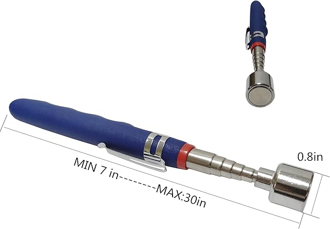 20lbs Magnetic Telescoping Pick Up Tool for Small Metal Tools Extendable Extends from 7 to 31 in / 185-762mm,Useful for Hard-to-Reach Picking Tool,for Men, DIY Handyman, Father/Dad, Husband.-Ruum Studio Home