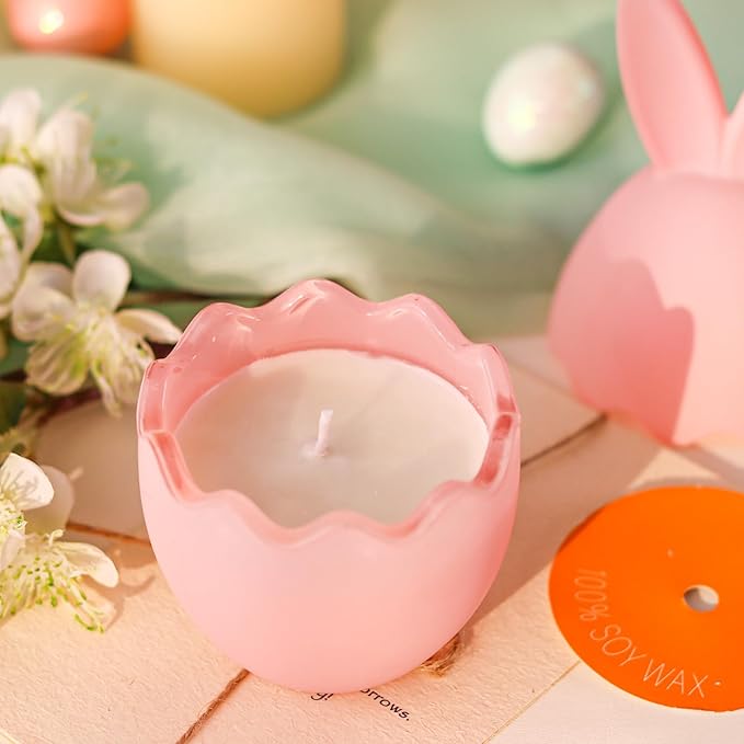 Spring Candle Decoration for Table Centerpieces, Bunny Lavender Scented Candle, Spring Home Decor, Indoor Easter Gift for Women-Ruum Studio Home