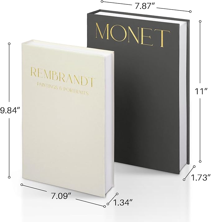 Linen Decorative Books for Home Decor,Set of 2 Aesthetic Faux Decor Book for Decoration,Fake Books for Bookshelf,Keepsake Storage Box (Gray & Beige)-Ruum Studio Home