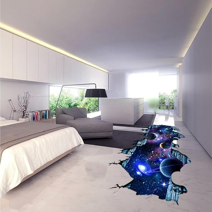 Quanhaigou Galaxy Wall Sticker,Space Wall Decal,Planet Wallpaper Decoration Decor