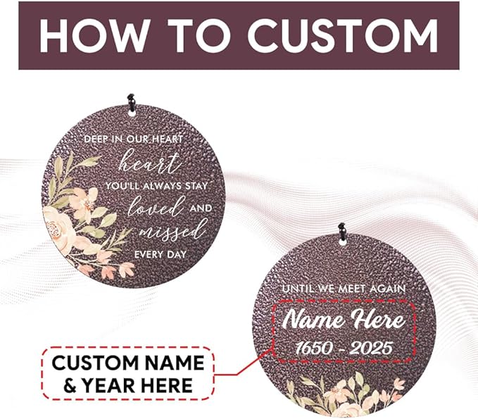 Personalized Wind Chimes, Sympathy Wind Chime, in Loving Memory for Loss of Loved Dad/Mom, Metal Large Memorial Condolences Gifts, Remembrance Wind Chimes for Loss of Loved One-Ruum Studio Home