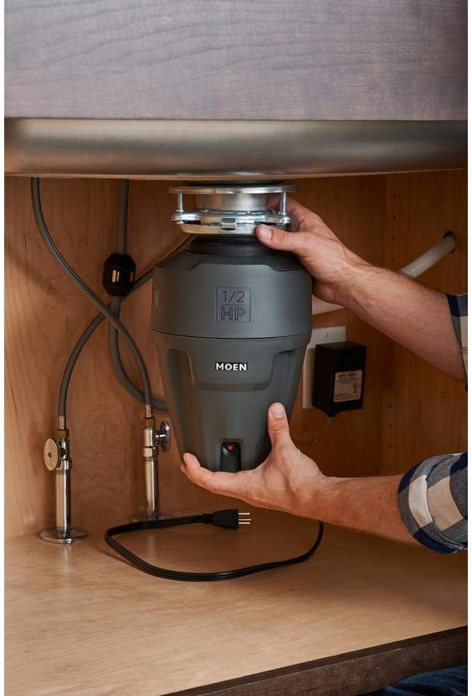Moen Gray EX Series Prep Series 1/2 Horsepower Garbage Disposal, EX50C-Ruum Studio Home
