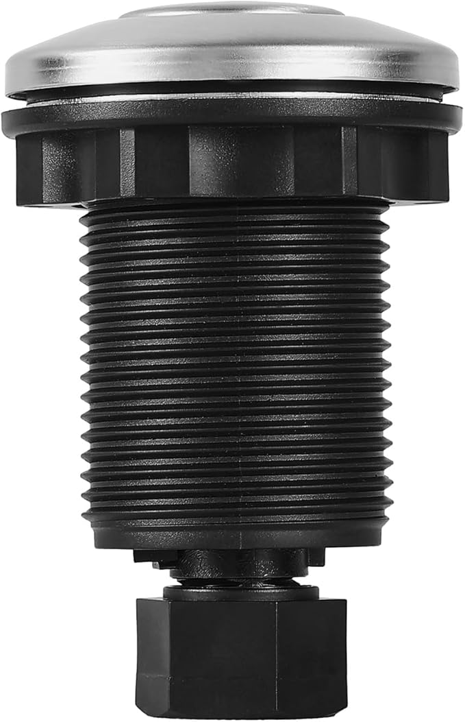 VEVOR Garbage Disposal Air Switch Kit, 2.5" Sink Top Air Switch for Food Waste Disposal, Brushed Silver Stainless Steel ON/OFF Air Button for Waste Disposer - Suitable for Stainless Steel Countertops-Ruum Studio Home