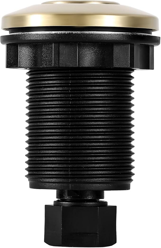 VEVOR Garbage Disposal Air Switch Kit, 2.5" Sink Top Air Switch for Food Waste Disposal, Brushed Gold Stainless Steel ON/OFF Air Button for Waste Disposer - Suitable for Stainless Steel Countertops-Ruum Studio Home