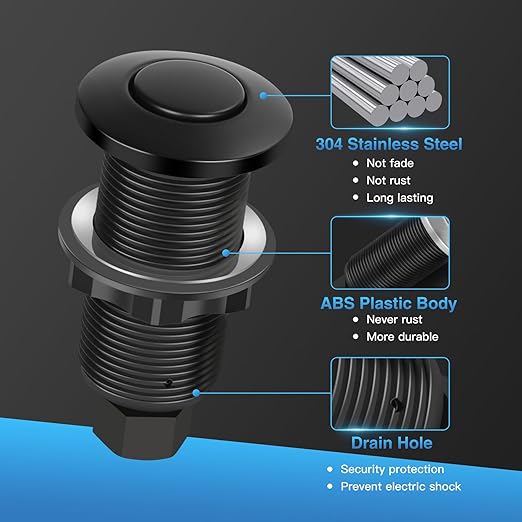 Garbage Disposal Air Switch Kit, UL Certified Professional Garbage Disposal Switch Button Power Module, Sink Top Waste Disposer On/Off Switch-Ruum Studio Home