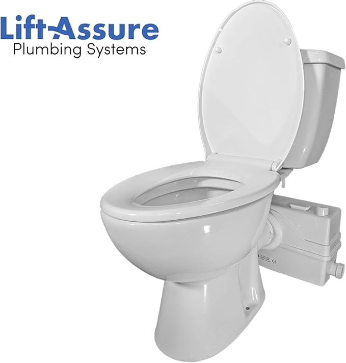 800W/1+HP American Elongated Macerating Toilet Kit with Macerator Pump for Basement Toilet System, 3 - Piece Kit by Lift Assure-Ruum Studio Home