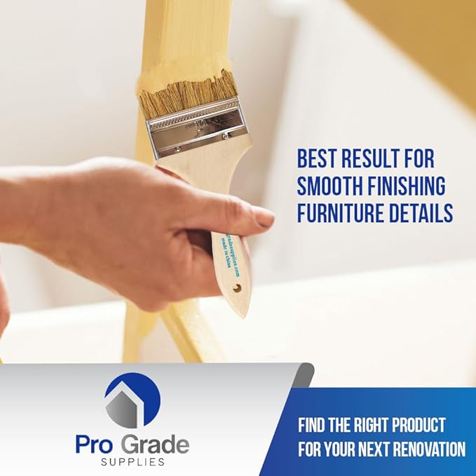 Pro Grade - Chip Paint Brushes - 24 Ea 4 Inch Chip Paint Brush Light Brown-Ruum Studio Home