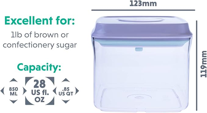 BopTop (1pc - 850ml) Airtight Food Storage Container – Mechanical Silicone Seal Canister - BPA-Free - 0.85Qt-Ruum Studio Home