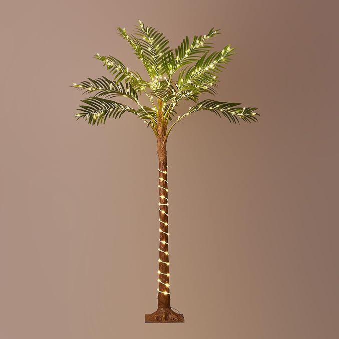 Birchlitland Lighted Palm Trees for Outside Patio 6FT 220 LED Fairy Lights, Artificial Palm Tree Lights Plug in for Home Pool Beach Decoration-Ruum Studio Home