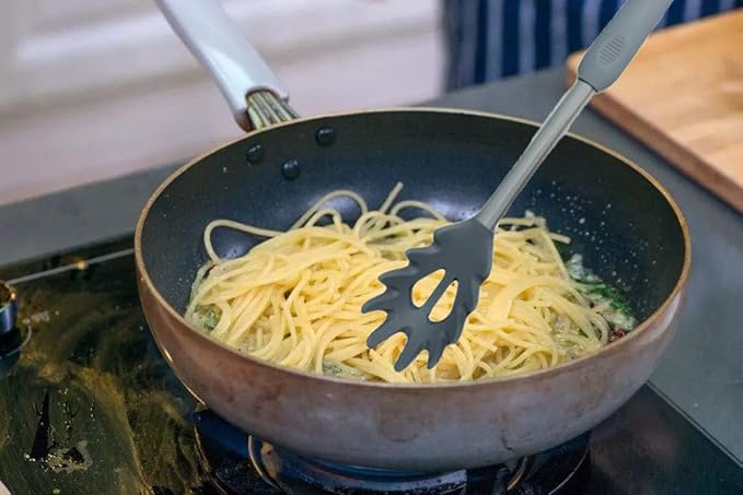 Silicone Pasta Fork, Spaghetti Server, Professional Pasta Server Spoon Heat Resistant Noodle Spoon, Spaghetti Strainer Best Cooking Tools-Ruum Studio Home