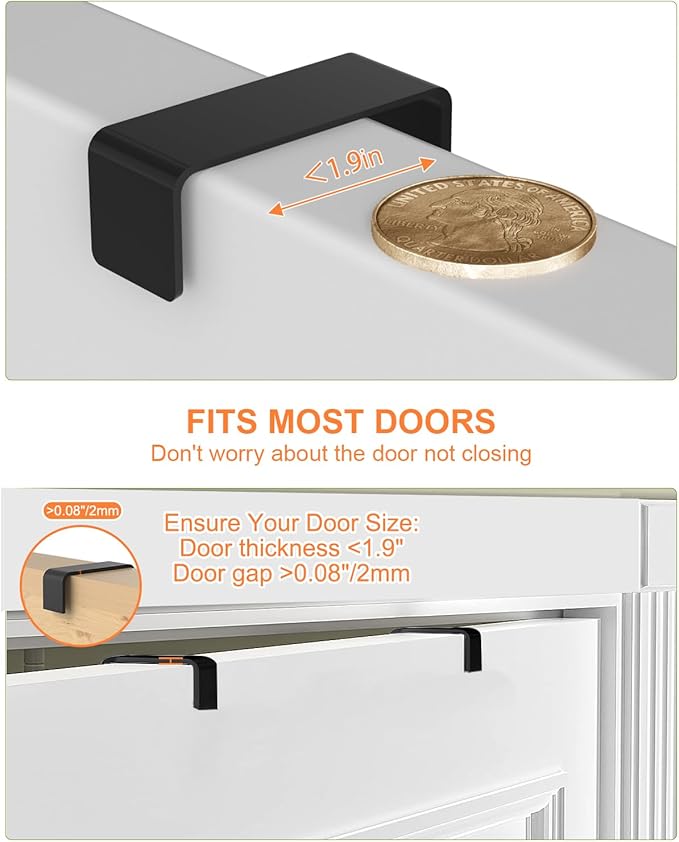 Over The Door Pantry Organizer, 8-Tier Pantry Door Organizer Shelves | 3 Sizes | Adjustable Basket | Metal Hanging Spice Rack for Kitchen, Pantry, Cabinet, Back of Door Seasoning Rack, Black-Ruum Studio Home