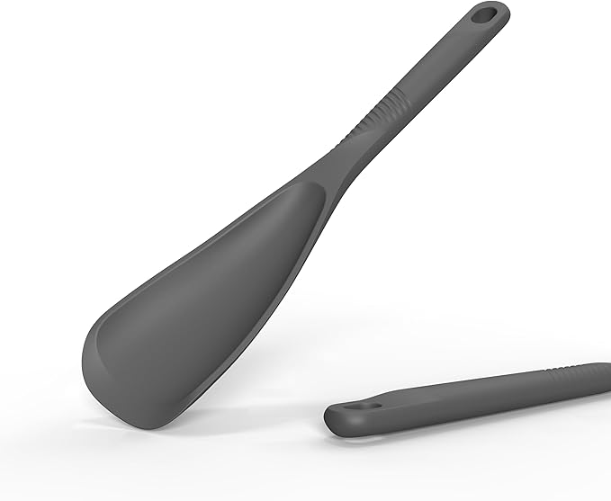Silicone Cooking Utensils Set - 600°F Heat Resistant, Nonstick Kitchen Utensil Set with Spatulas, Spoons, Whisk, Tongs, BPA Free, Dishwasher Safe (Gray)-Ruum Studio Home