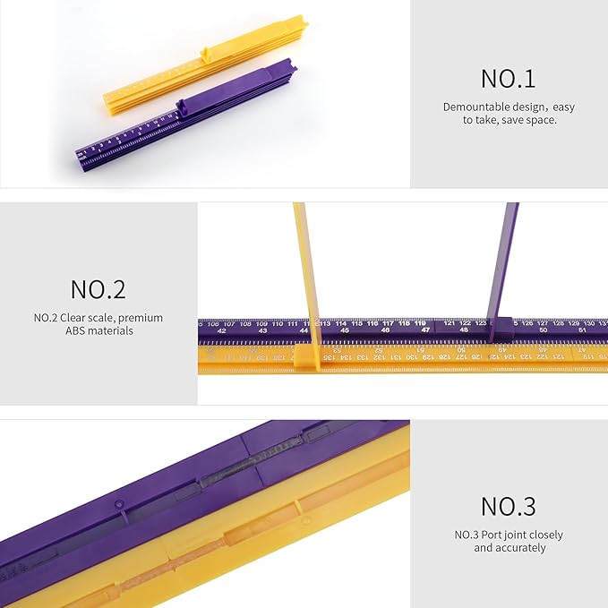 Growth Chart for Wall, Children Height Measurement,3D Removable Growth Height Chart,Splicing Height Ruler for Kids Baby Nursery 79 inch (Purple)-Ruum Studio Home