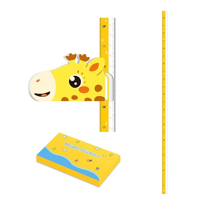 Kids Growth Chart Height Measure Wall Decal Animal Alphabet Stickers Giraffe Design Removable Wall Decorations-Ruum Studio Home