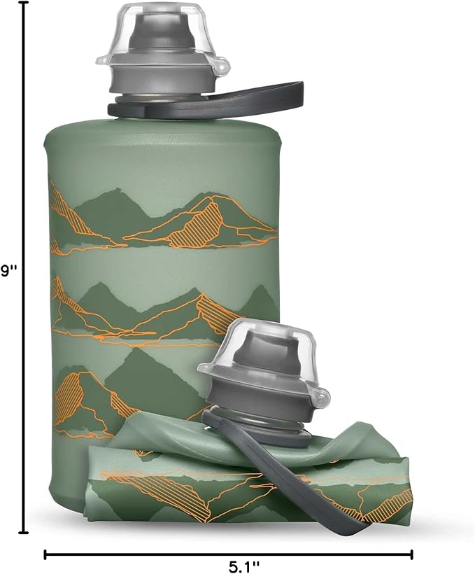 HydraPak Stow - Collapsible Backpacking Water Bottle (350ml, 500ml, 1L) - BPA Free, Ultra Light, Spill-Proof Twist Cap-Ruum Studio Home