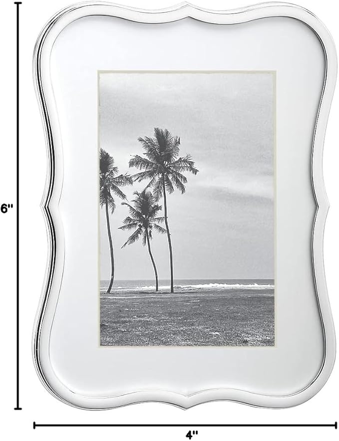 Kate Spade New York Crown Point 4" X 6" Frame, 1.20 LB, Silver-Ruum Studio Home