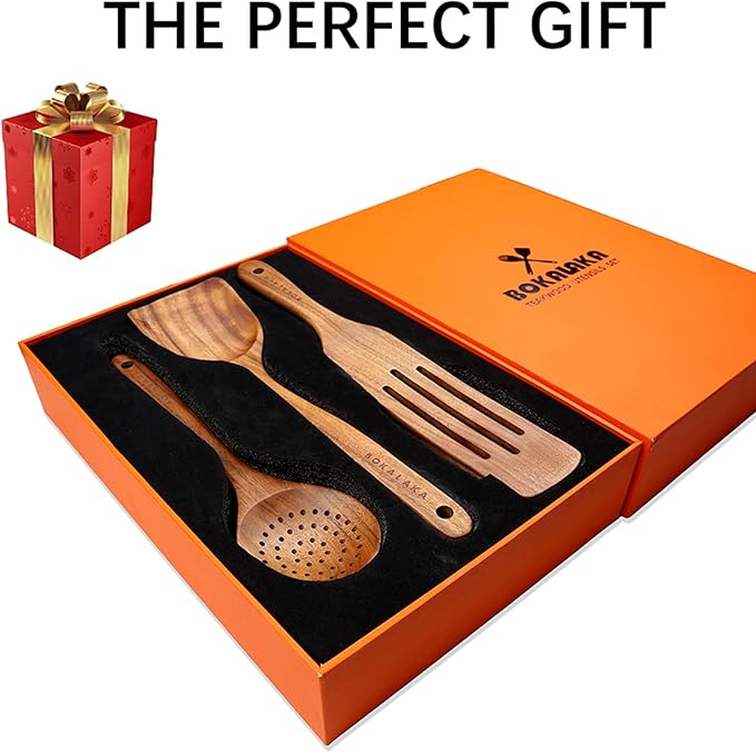 Wooden Spoons for Cooking,12 Pack Wooden Utensils for Cooking Wooden Cooking Utensils Wooden Kitchen Utensils Set Natural Teak Wooden Spatulas for Cooking-Ruum Studio Home