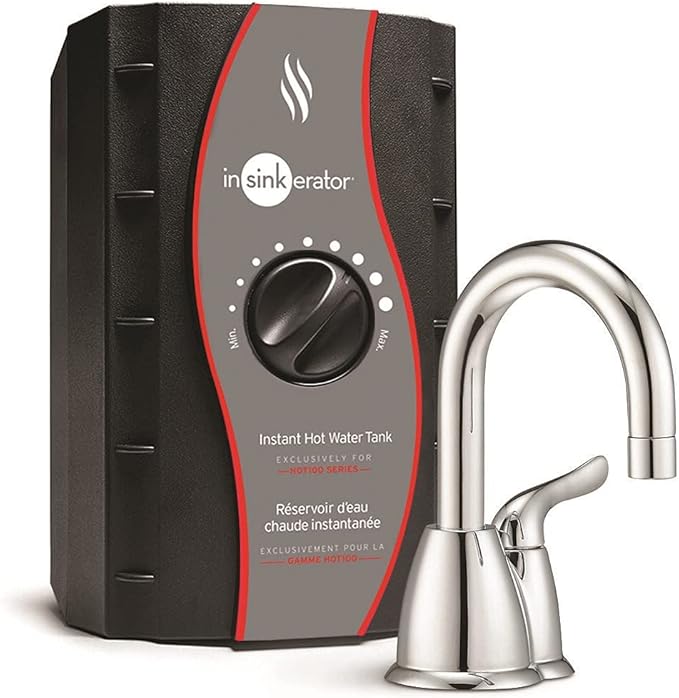 InSinkErator HOT150 Instant Hot Water Dispenser System - Faucet & Tank, Chrome, H-HOT150C-SS-Ruum Studio Home