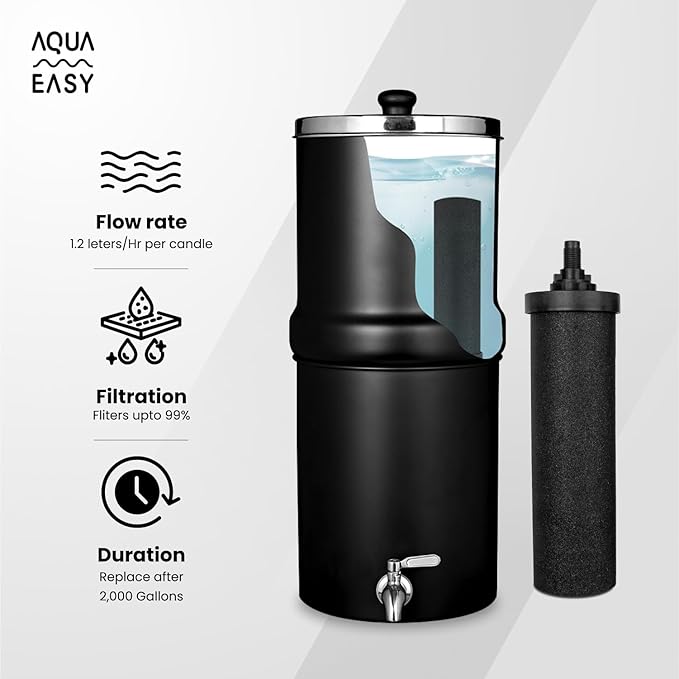 AquaEasy BB9 Activated Carbon Water Filter Candle(2 Pcs) Replacement Gravity Water Filter Candle Compatible With Gravity Filter System-Ruum Studio Home