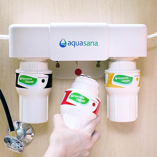 Aquasana Replacement Filter Cartridges for 3-Stage Under Sink Water Filtration System - Filters 99% Of Chlorine - 3 Count - AQ-5300R-Ruum Studio Home