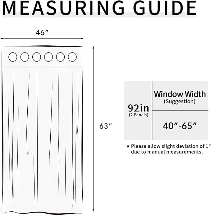 Easy-Going Blackout Curtains for Bedroom, Solid Thermal Insulated Grommet and Noise Reduction Window Drapes, Room Darkening Curtains for Living Room, 2 Panels(46x63 in, Light Gray)-Ruum Studio Home