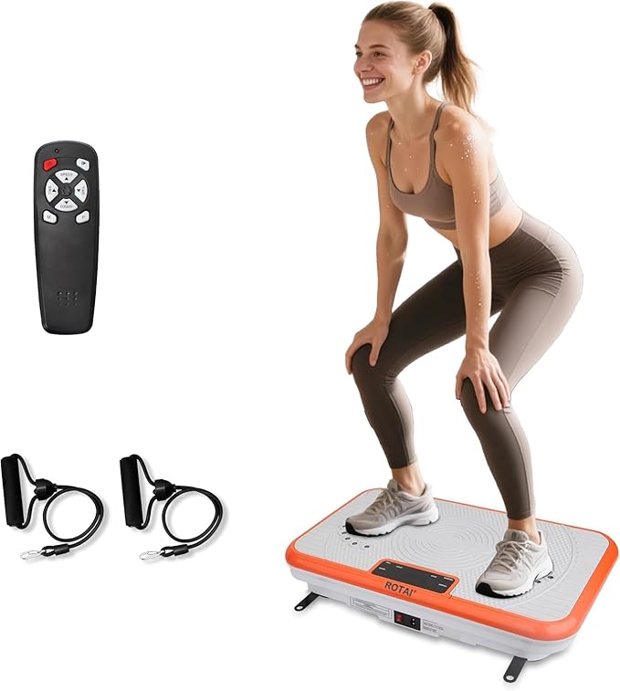 Shake Plate Vibration Exercise Machine for Lymphatic Drainage Massager & Weight Loss, 400 lbs Capacity Whole Body Vibrating Plate Workout for Women and Men-Ruum Studio Home