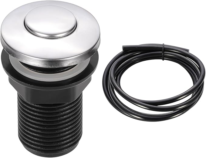 RQYEKDO Garbage Disposal Air Switch Kitchen Sink Top Long Stainless Steel Brushed Nickel Long 32mm/1.26 inch for Food and Waste Disposal On/Off Air Button Parts-Ruum Studio Home