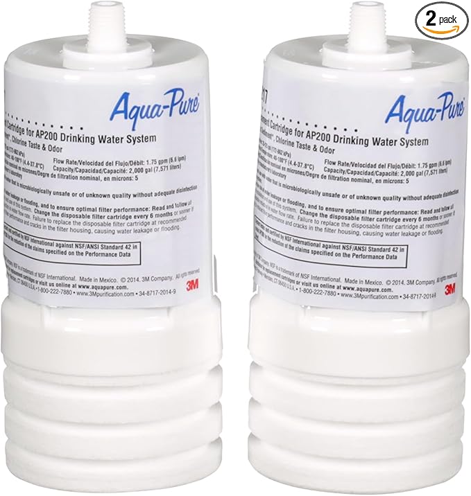 3M Aqua-Pure Under Sink Replacement Water Filter Cartridge AP217, for use in AP200 System (2-pack)-Ruum Studio Home