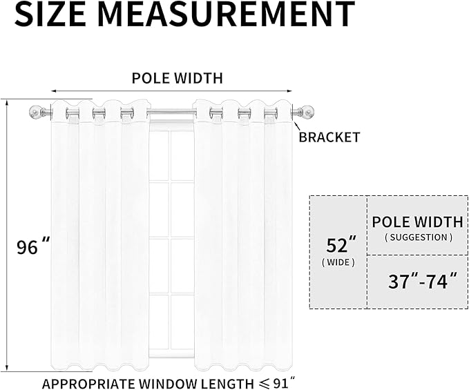 Easy-Going Blackout Curtains for Bedroom, Solid Thermal Insulated Grommet and Noise Reduction Window Drapes, Room Darkening Curtains for Living Room, 2 Panels(52x96 in, Greyish White)-Ruum Studio Home
